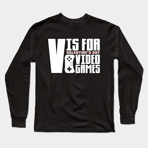 V is for Video Games Long Sleeve T-Shirt by colorsplash